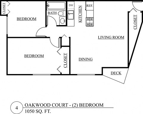 a floor plan of a house with a bedroom and a living room